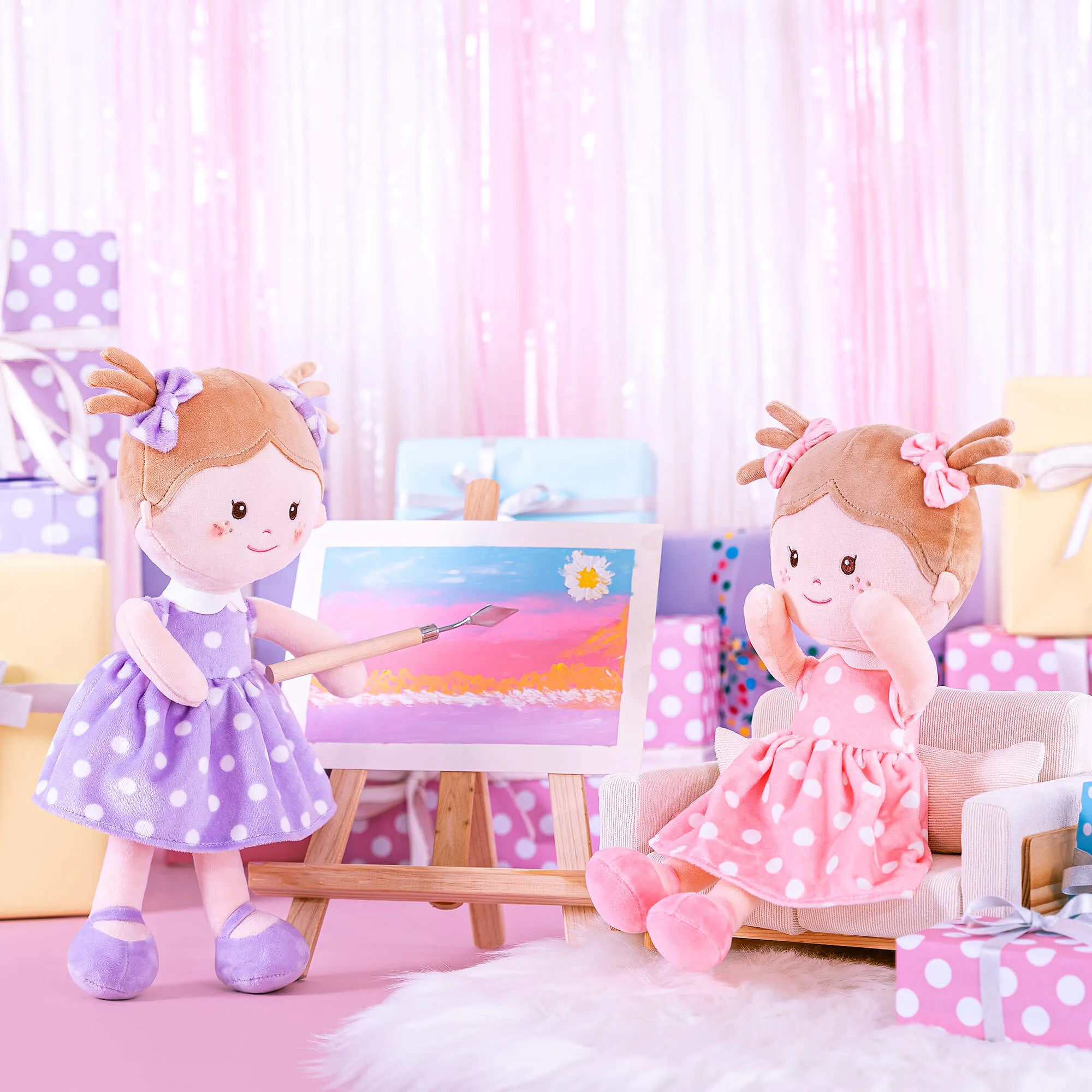 Onetoo 13-inch Personalized Polka Dot Series Dolls Girl Gifts