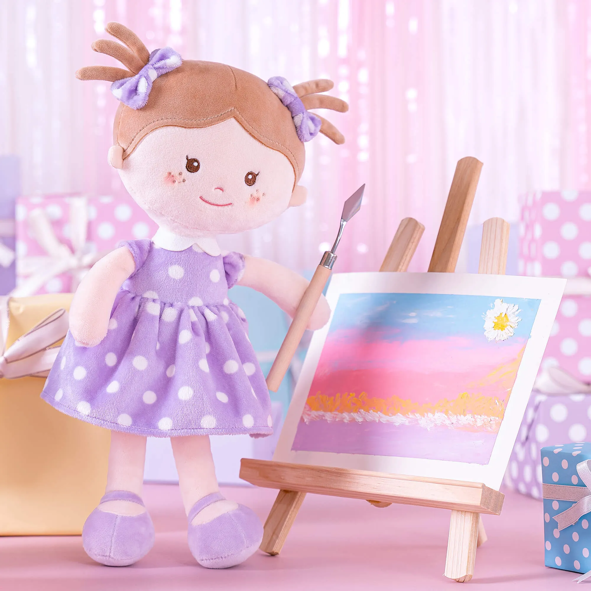 Onetoo 13-inch Personalized Polka Dot Series Dolls Girl Gifts