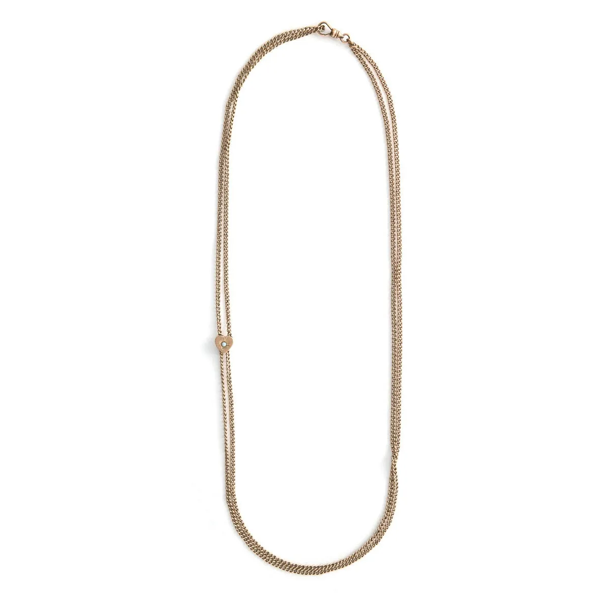 Opal Heart Slide Chain