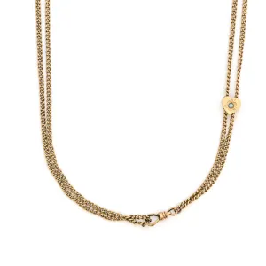 Opal Heart Slide Chain