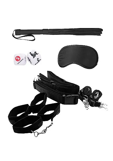 Ouch Black & White Bondage Belt Restraint System