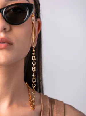 Outhouse   -   Le Lien The Outhouse Monogram Convertible Lanyard in Gold