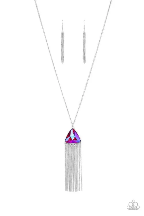 Paparazzi Proudly Prismatic Necklace Pink