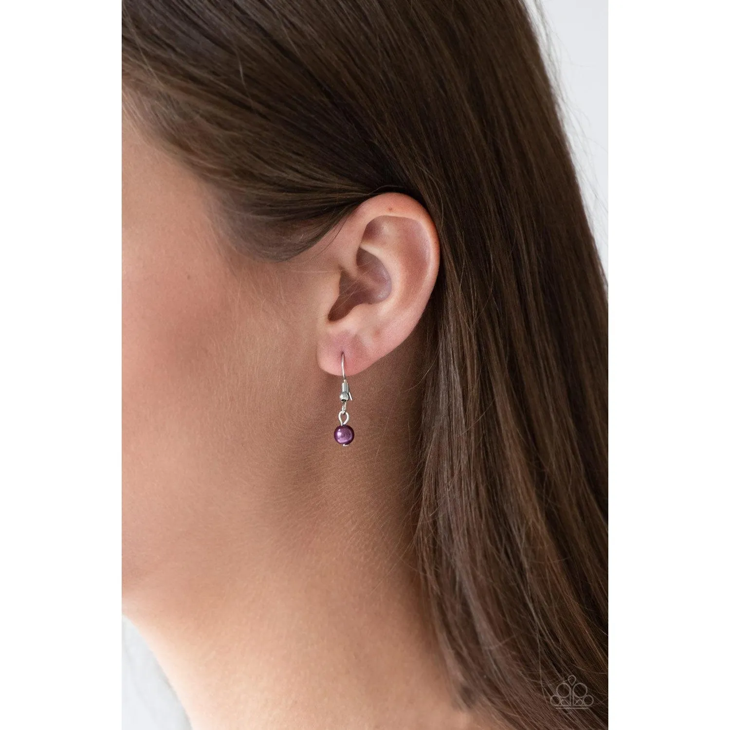 Paparazzi Ultrawealthy Purple Lanyard Necklace & Earrings Set