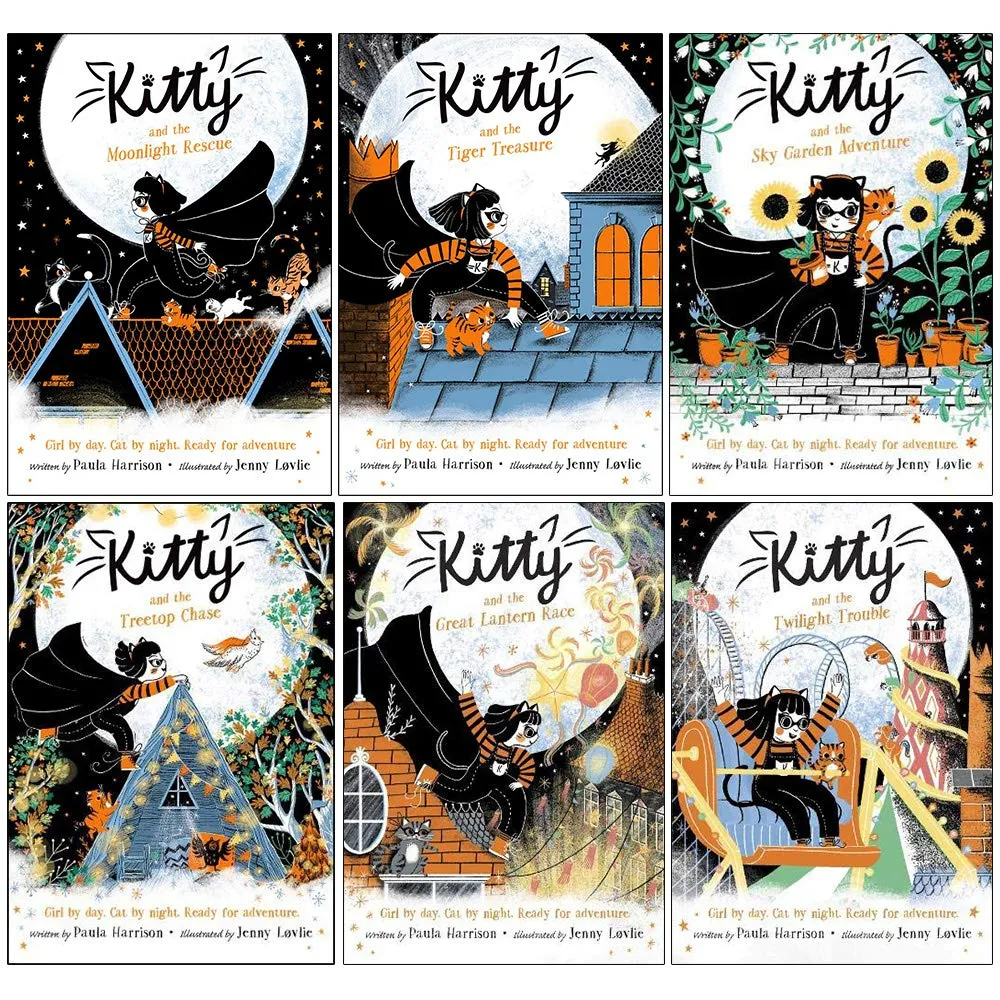 Paula Harrison Kitty Series 6 Books Collection Set Moonlight Rescue, Tiger Treasure