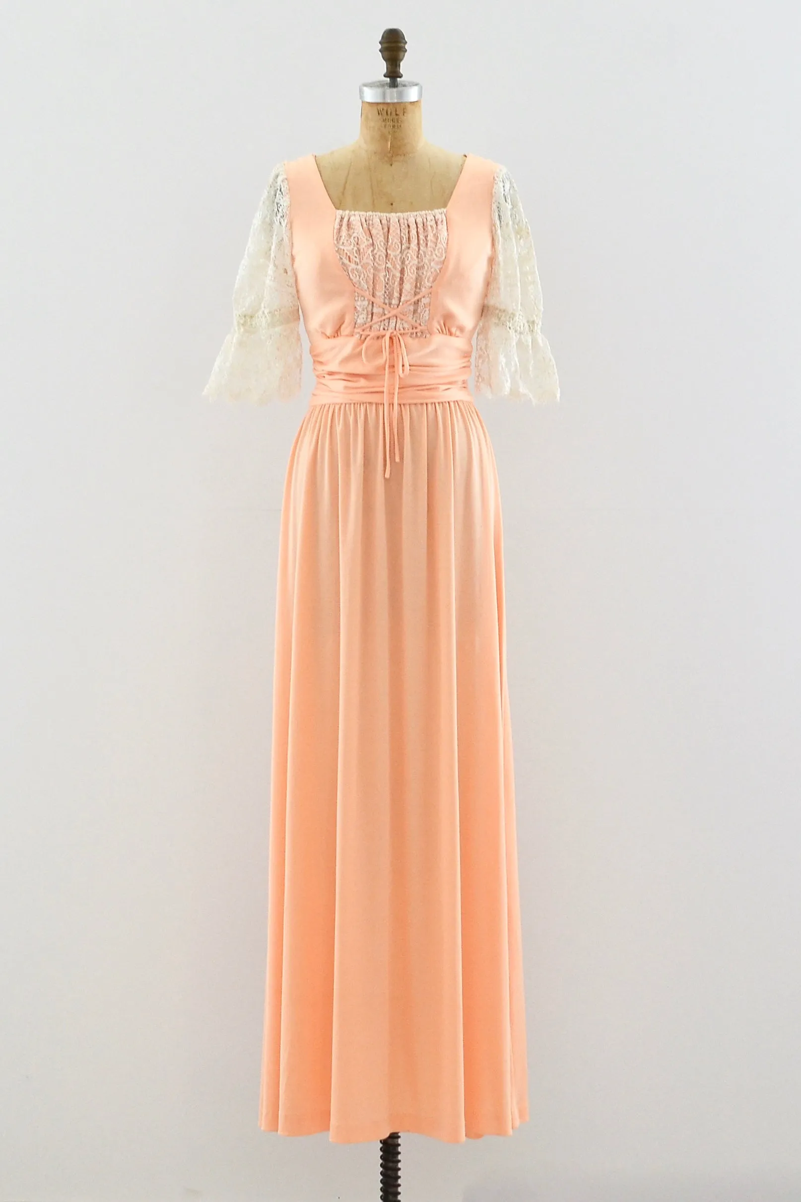 Peach Maxi Dress / S
