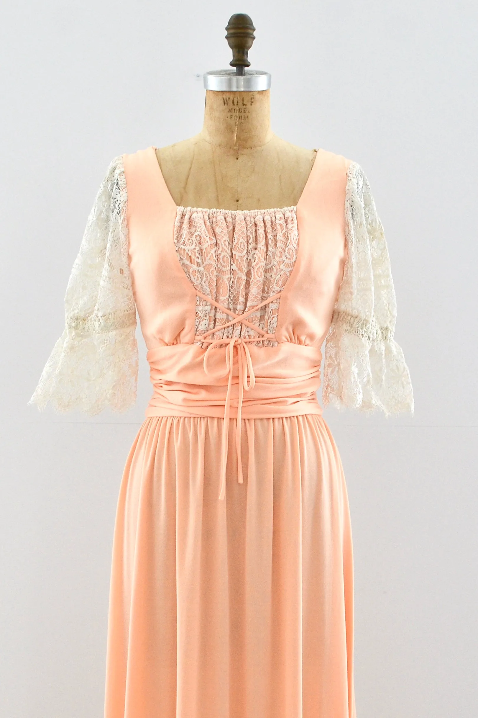 Peach Maxi Dress / S