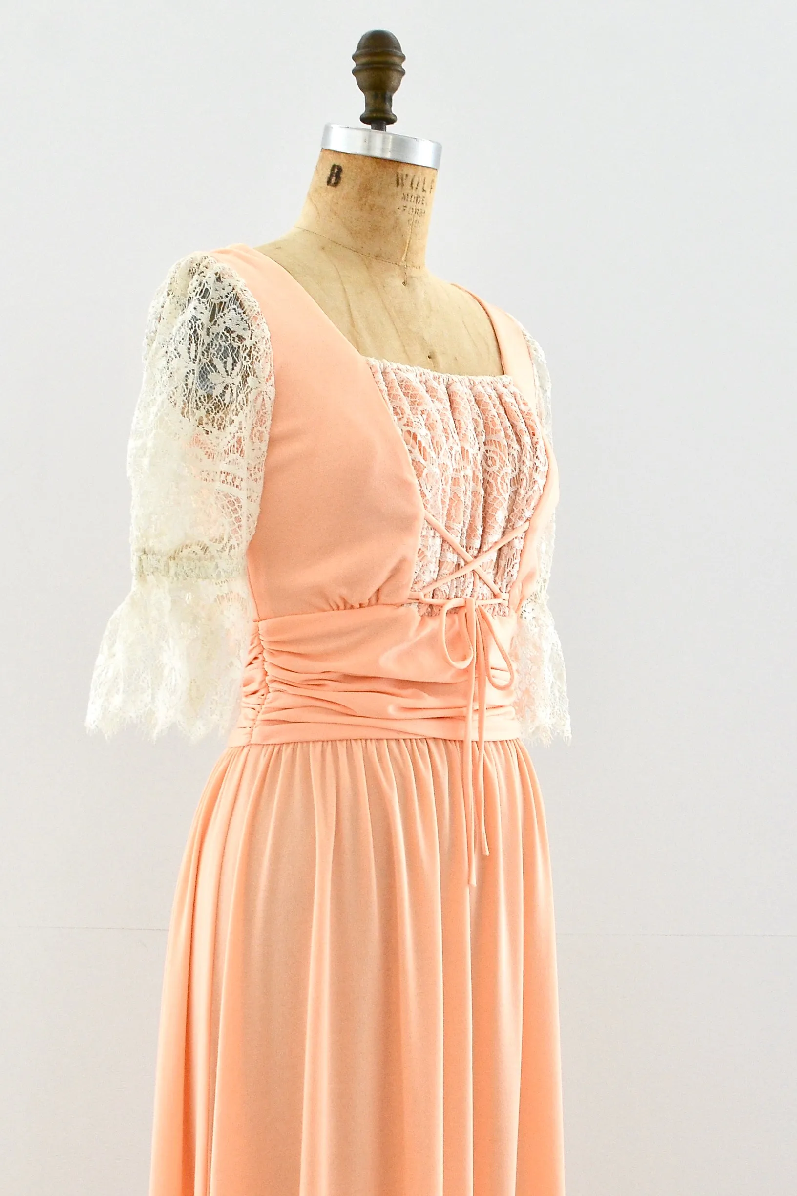 Peach Maxi Dress / S