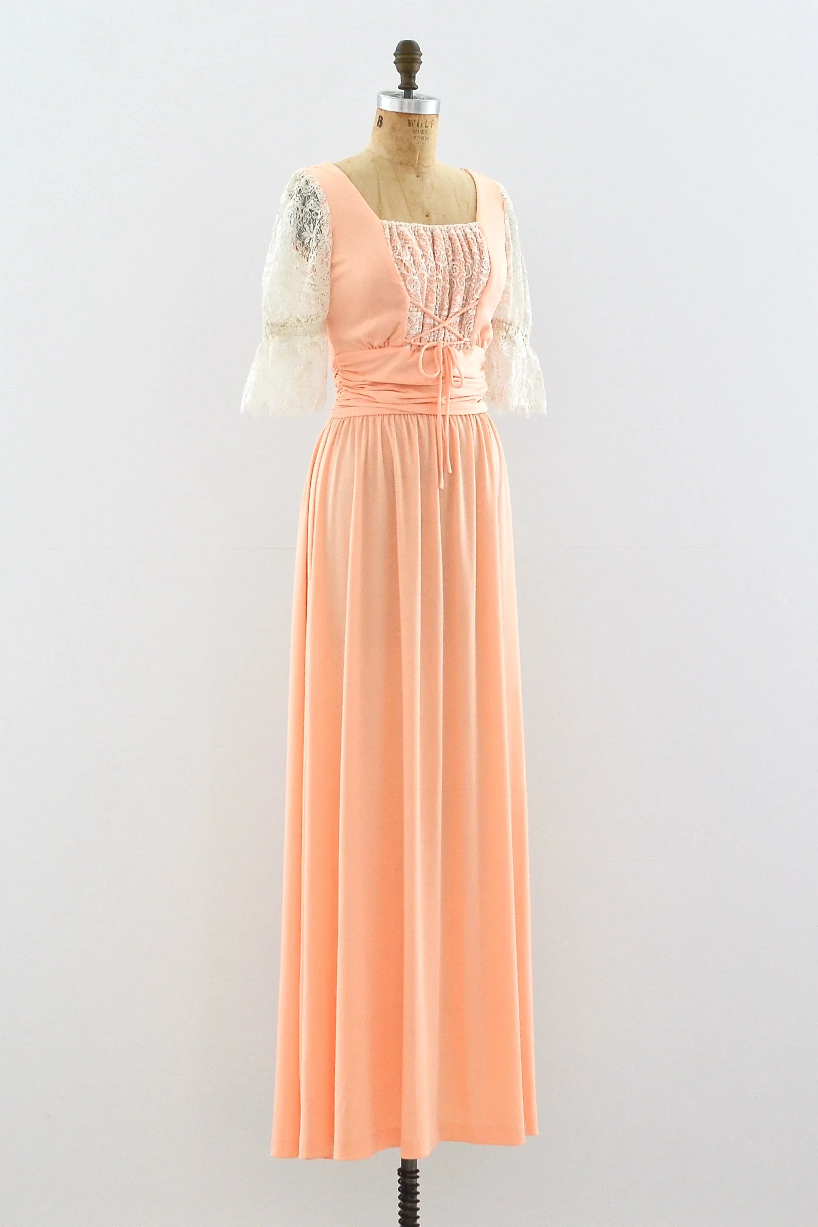 Peach Maxi Dress / S