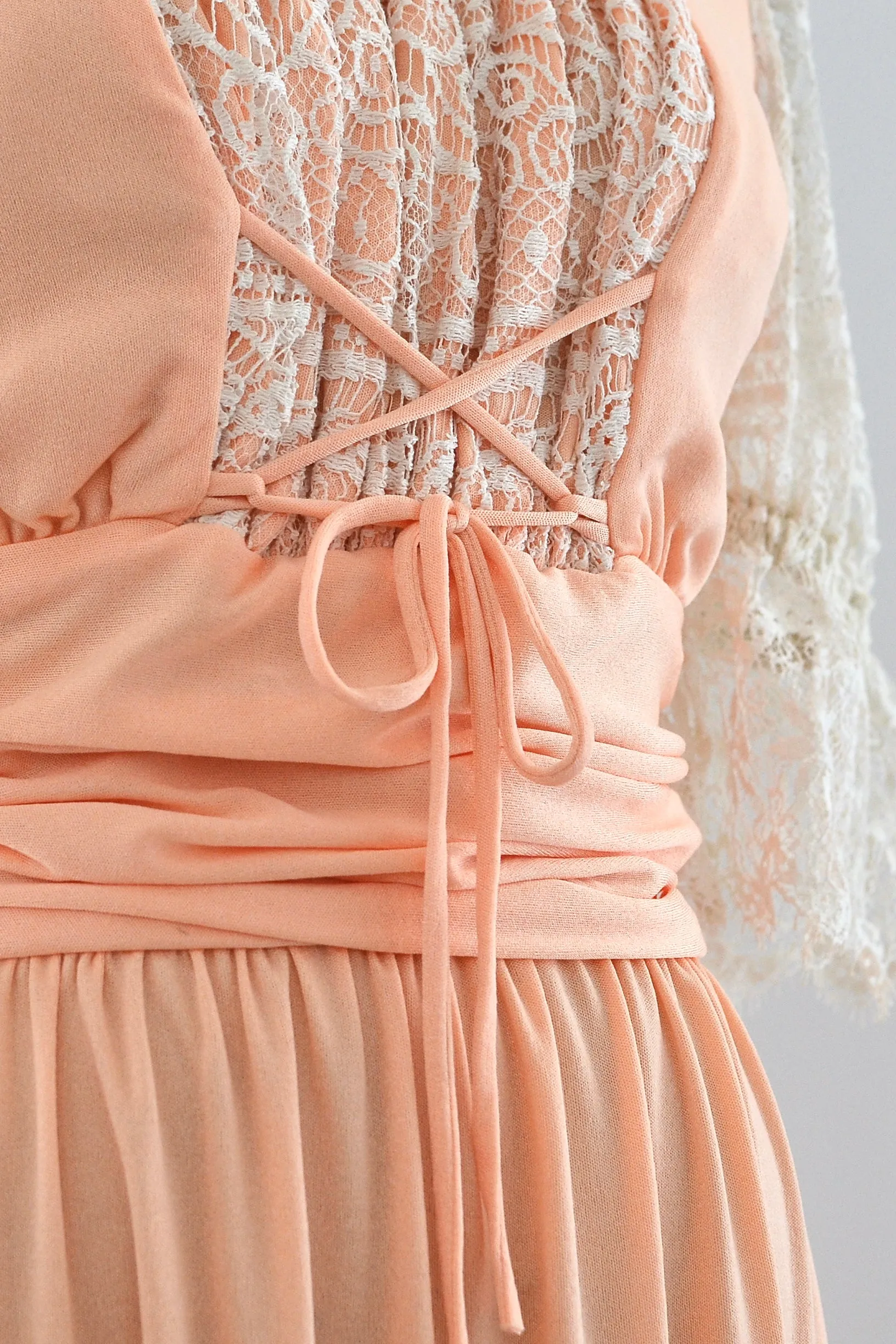 Peach Maxi Dress / S
