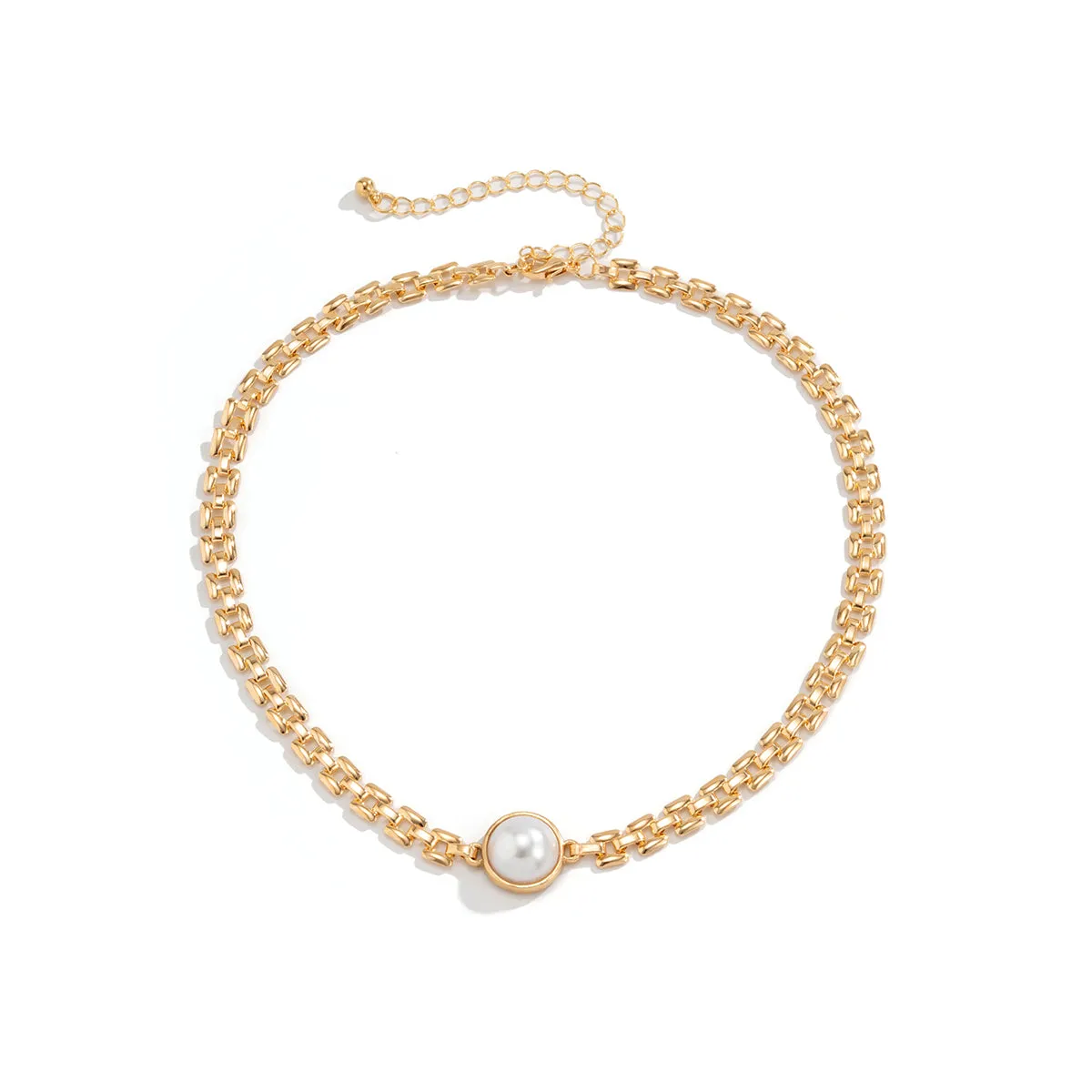 Pearl & 18K Gold-Plated Round Chain Choker Necklace