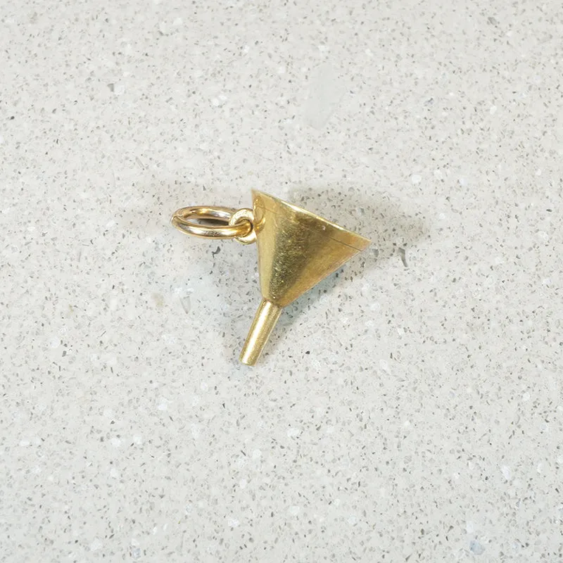 Petite Funnel Charm in 14k Gold