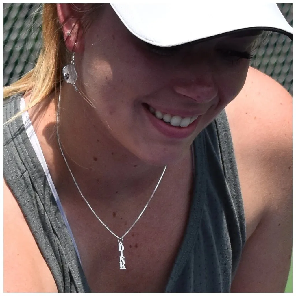 Pickleball Pendant | Dink in White Gold