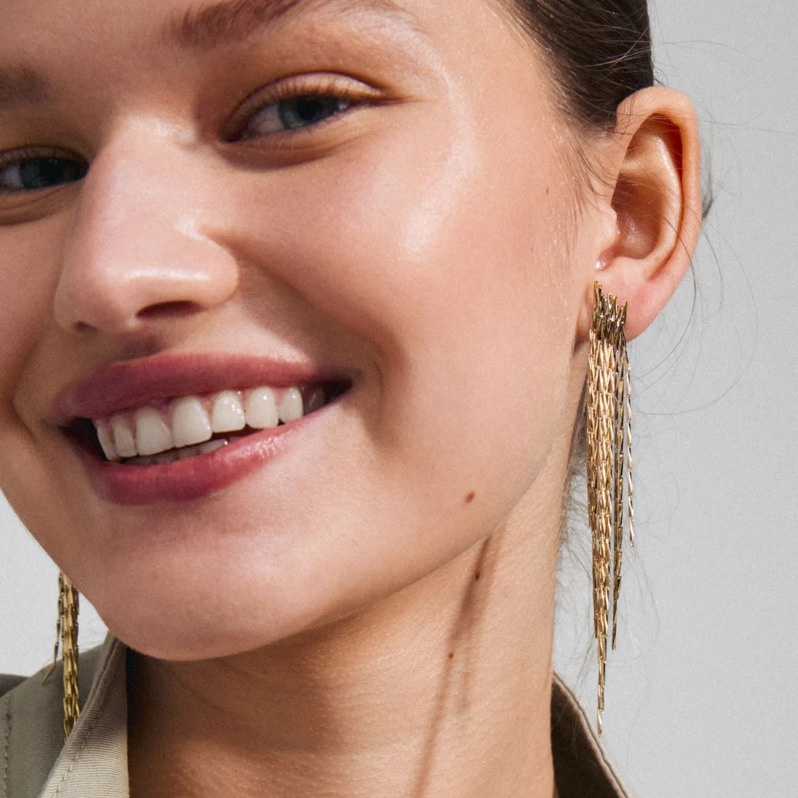 Pilgrim Zenobia Gold Layered Chain Earrings