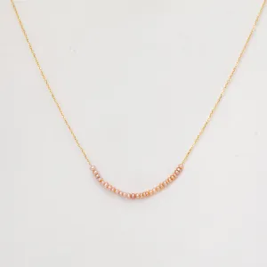 Pink Pearl Arc Necklace