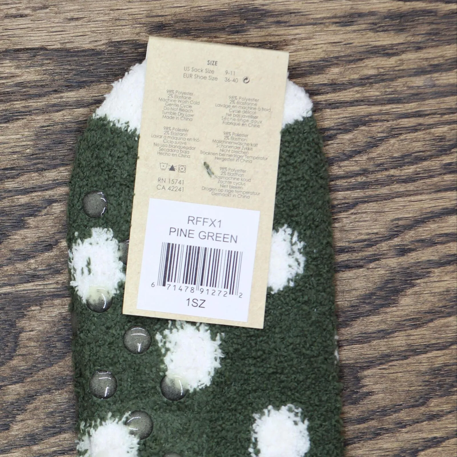 Pj Salvage Womens Loungewear Fun Socks Pine Green OS