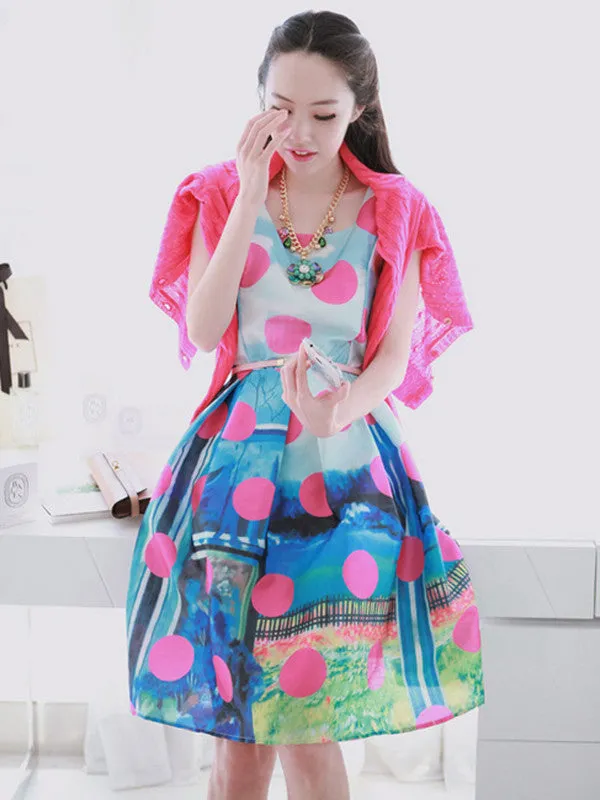 polka dots fantasy dress