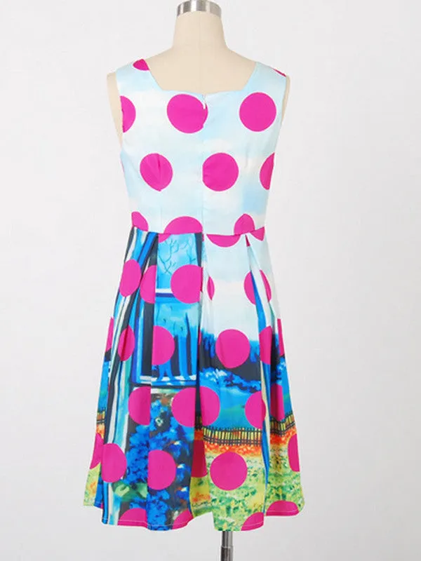 polka dots fantasy dress