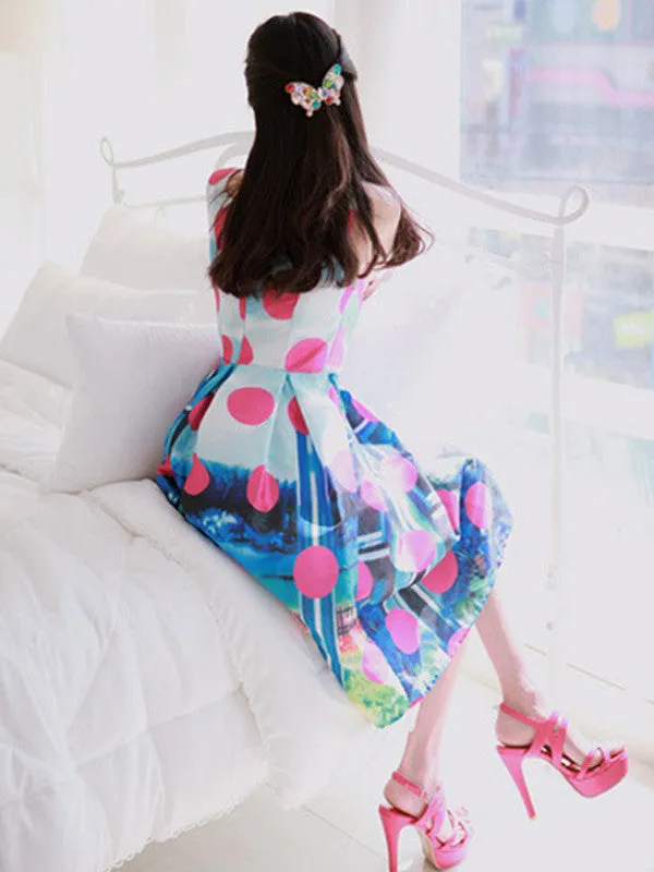 polka dots fantasy dress