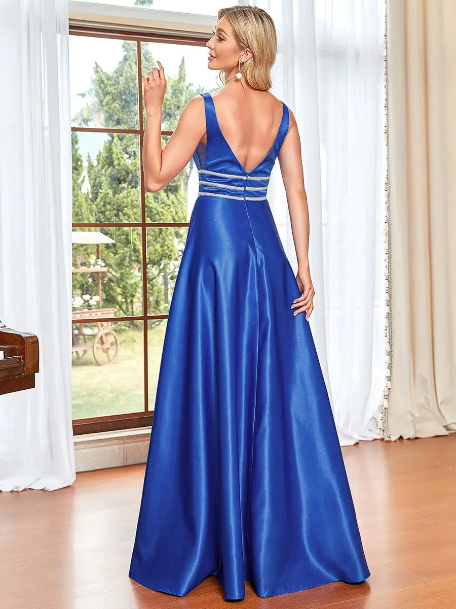 Prema satin sapphire blue Ball Dress with bling s8 Express NZ wide!