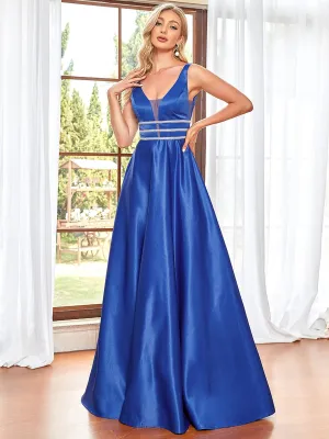Prema satin sapphire blue Ball Dress with bling s8 Express NZ wide!