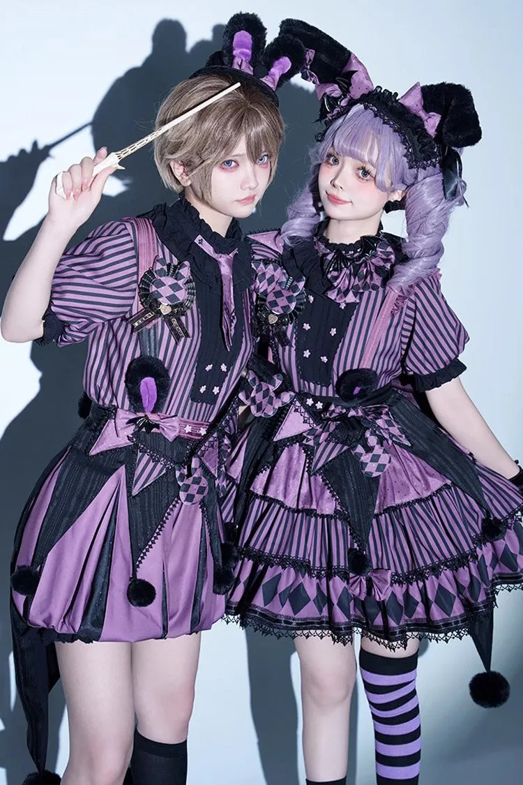 Purple Fantasy Circus Handsome Prince Ouji Fashion Lolita Set
