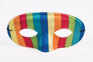 Rainbow Striped Half Mask for Adults