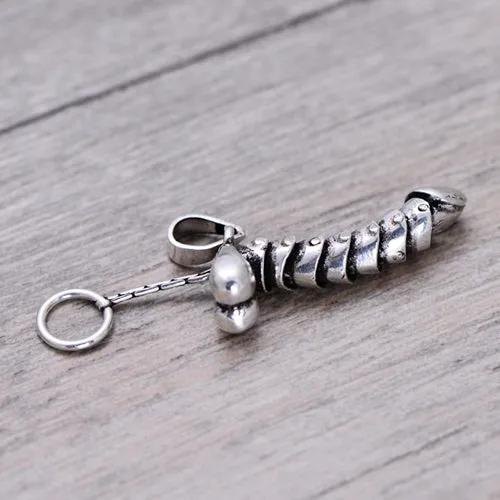 Real 925 Sterling Silver Pendant Sex Penis Fun