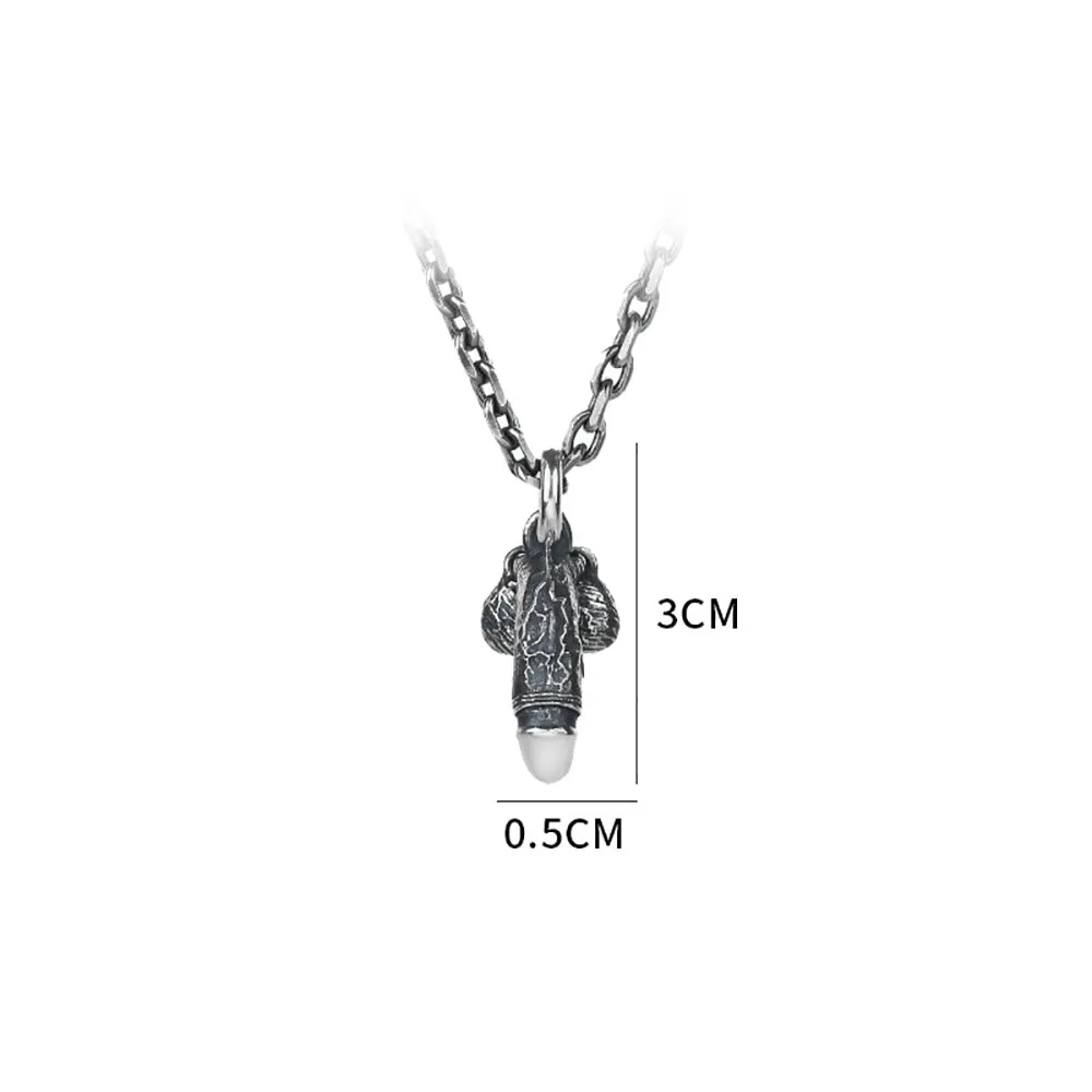Real Solid 925 Sterling Silver Pendants Sex Penis Organ Fun Hip Hop Jewelry