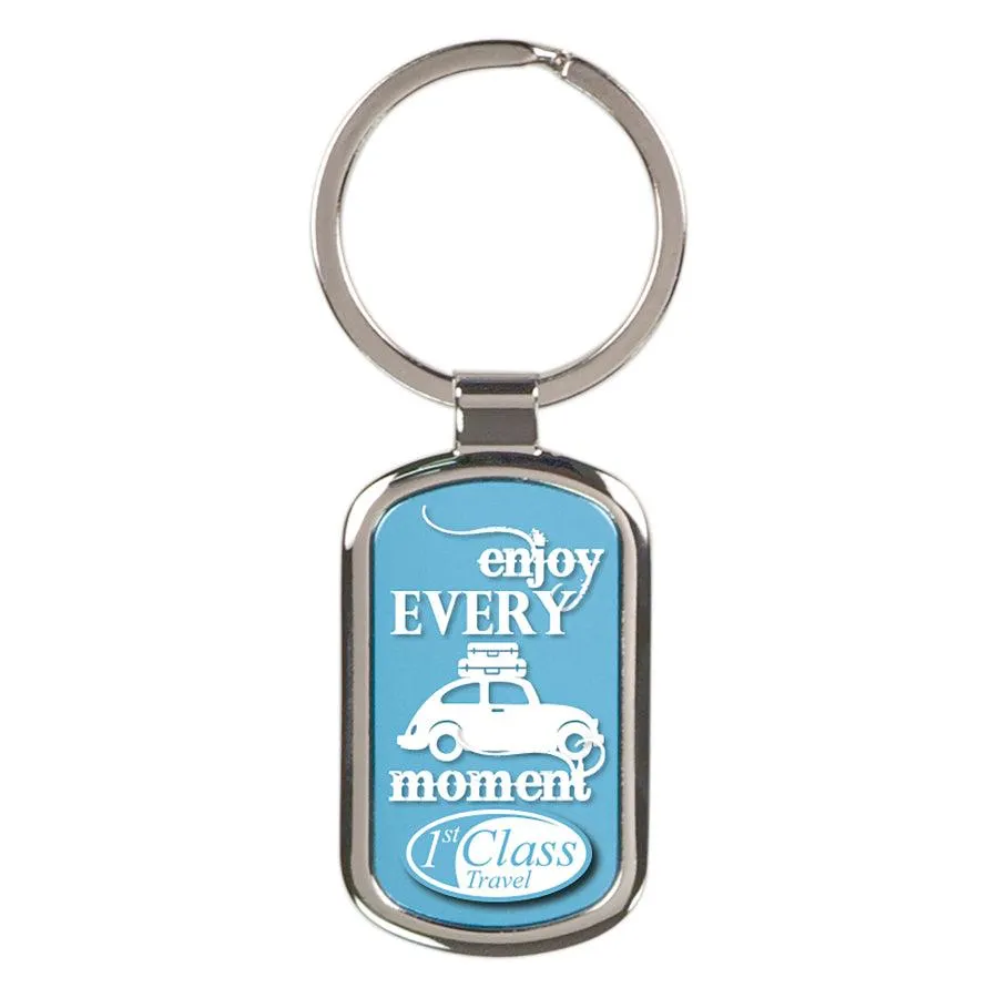 Rectangle Keychain with White DynaSub Insert