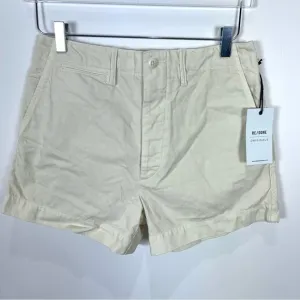REDONE 90s Trouser Short Washed Vintage Ivory