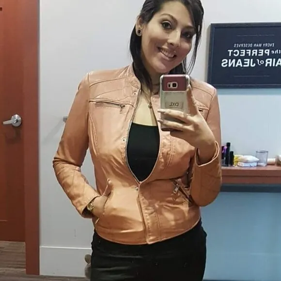 Rino &amp; PELLE DISTRESSED MOTO JACKET IN BLUSH PINK