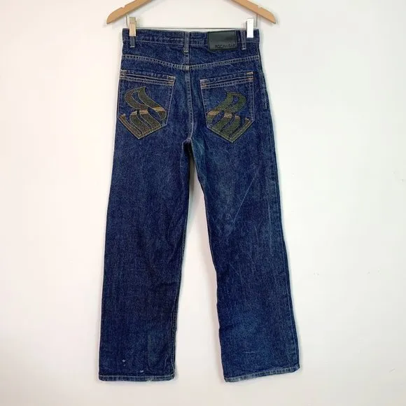 ROCAWEAR 90s Vintage Original Fit High Rise 100% Cotton Denim Sz 14 Waist 29