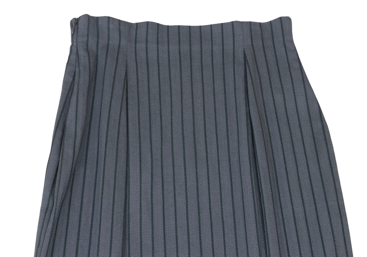 ROMEO GIGLI Italy. Vintage Blue Striped Weave Slit Skirt