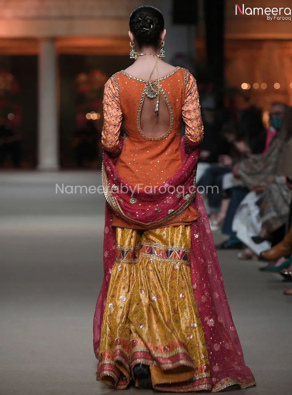 Royal Pakistani Banarsi Gharara with Short Kurti #BR183