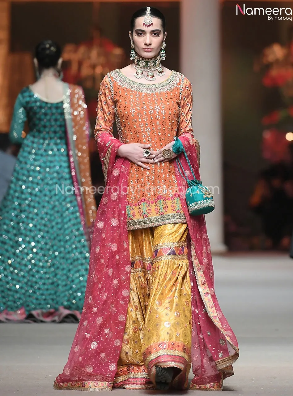 Royal Pakistani Banarsi Gharara with Short Kurti #BR183
