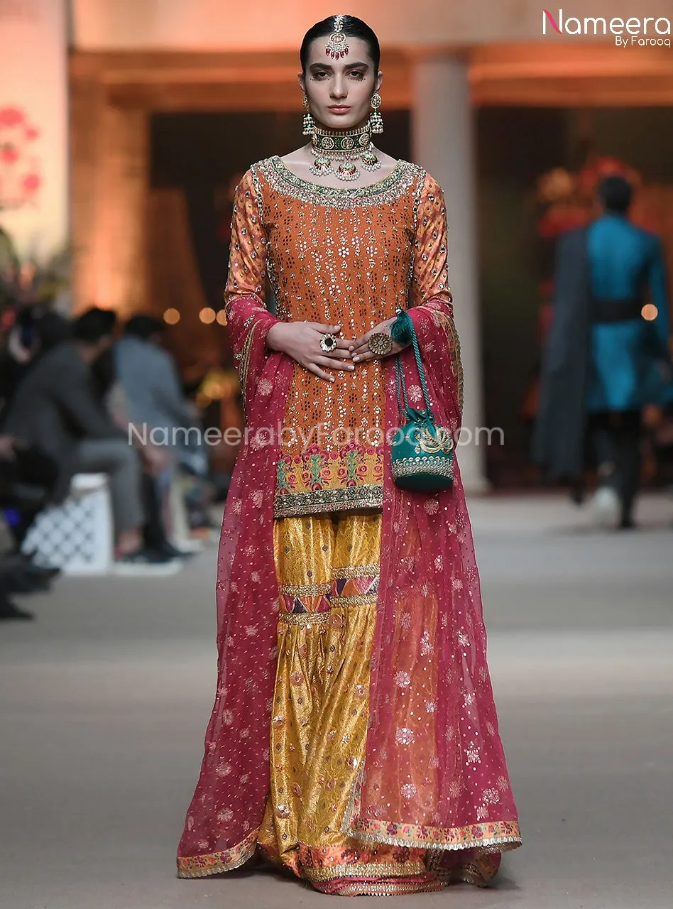 Royal Pakistani Banarsi Gharara with Short Kurti #BR183