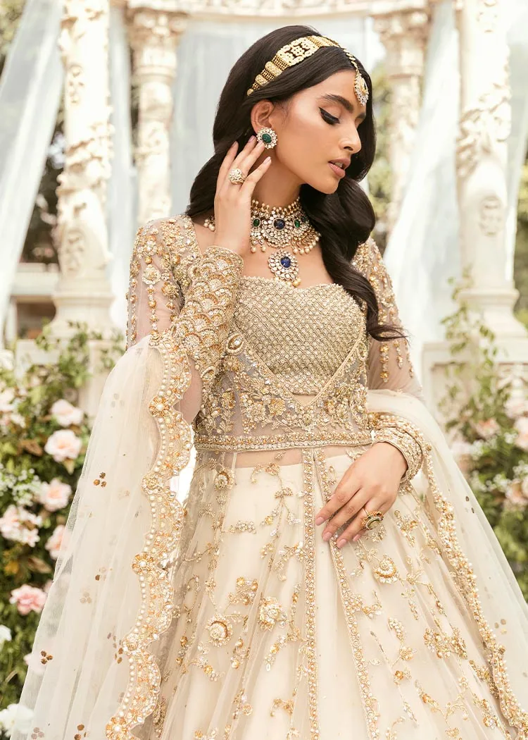 Royal Pakistani Bridal Gown Lehenga with Dupatta Dress