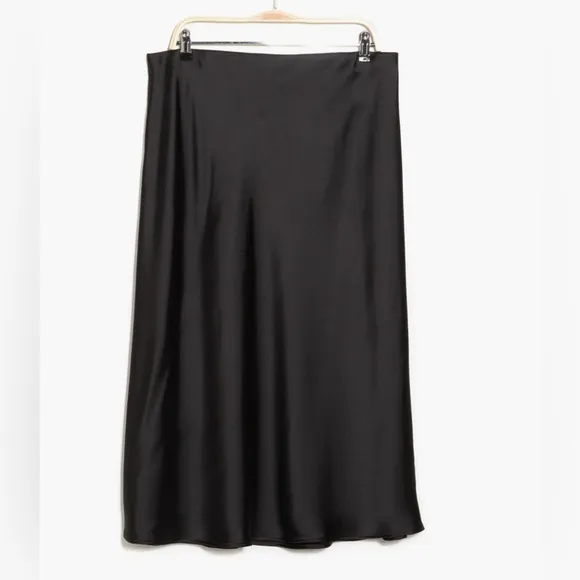Satin Midi Skirt