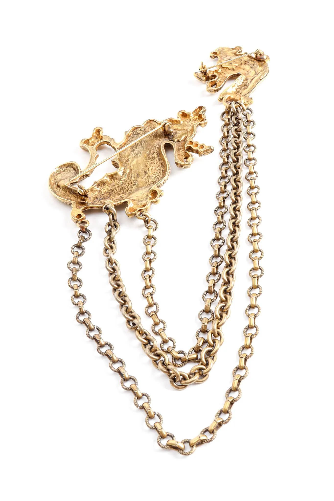 Sea Dragon Double Collar Pin
