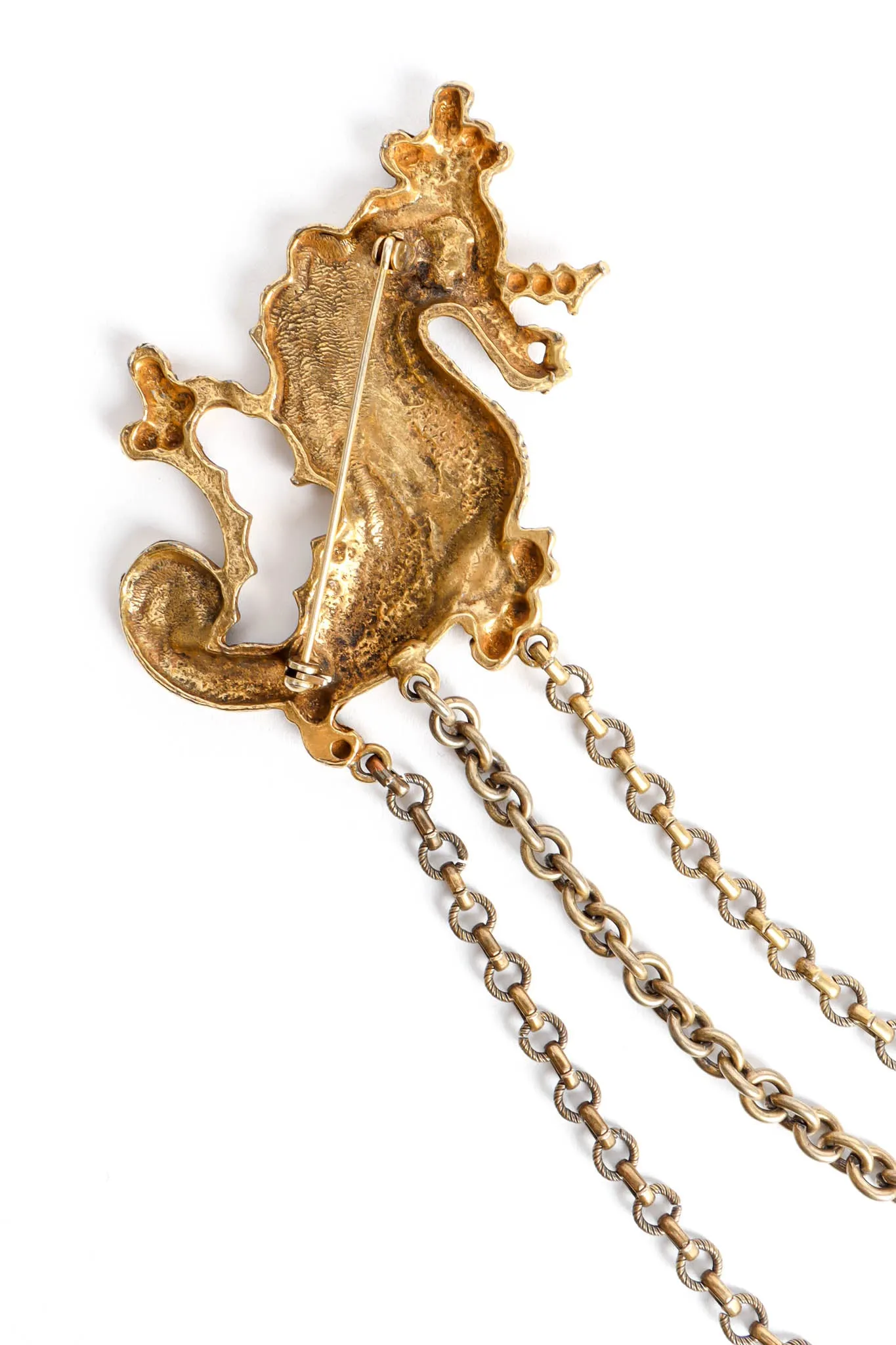Sea Dragon Double Collar Pin