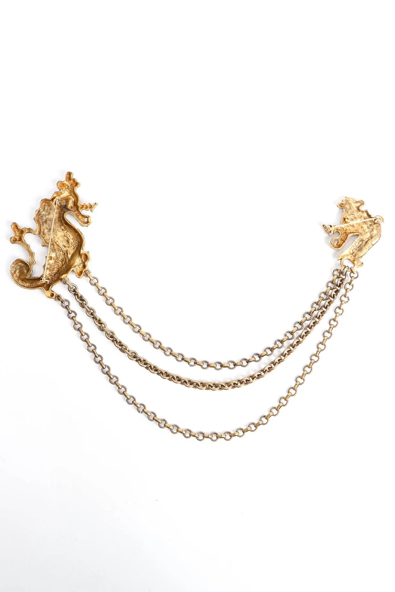 Sea Dragon Double Collar Pin