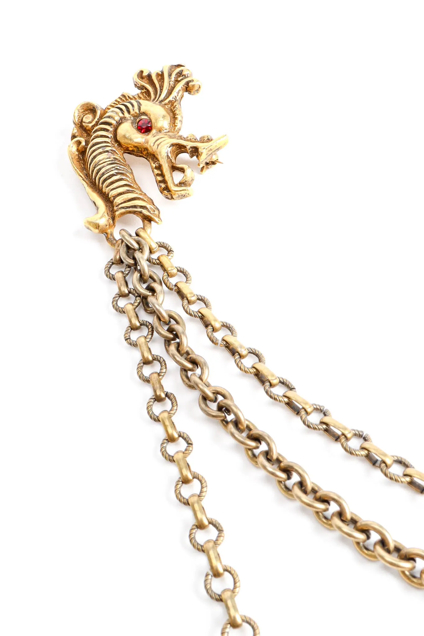 Sea Dragon Double Collar Pin