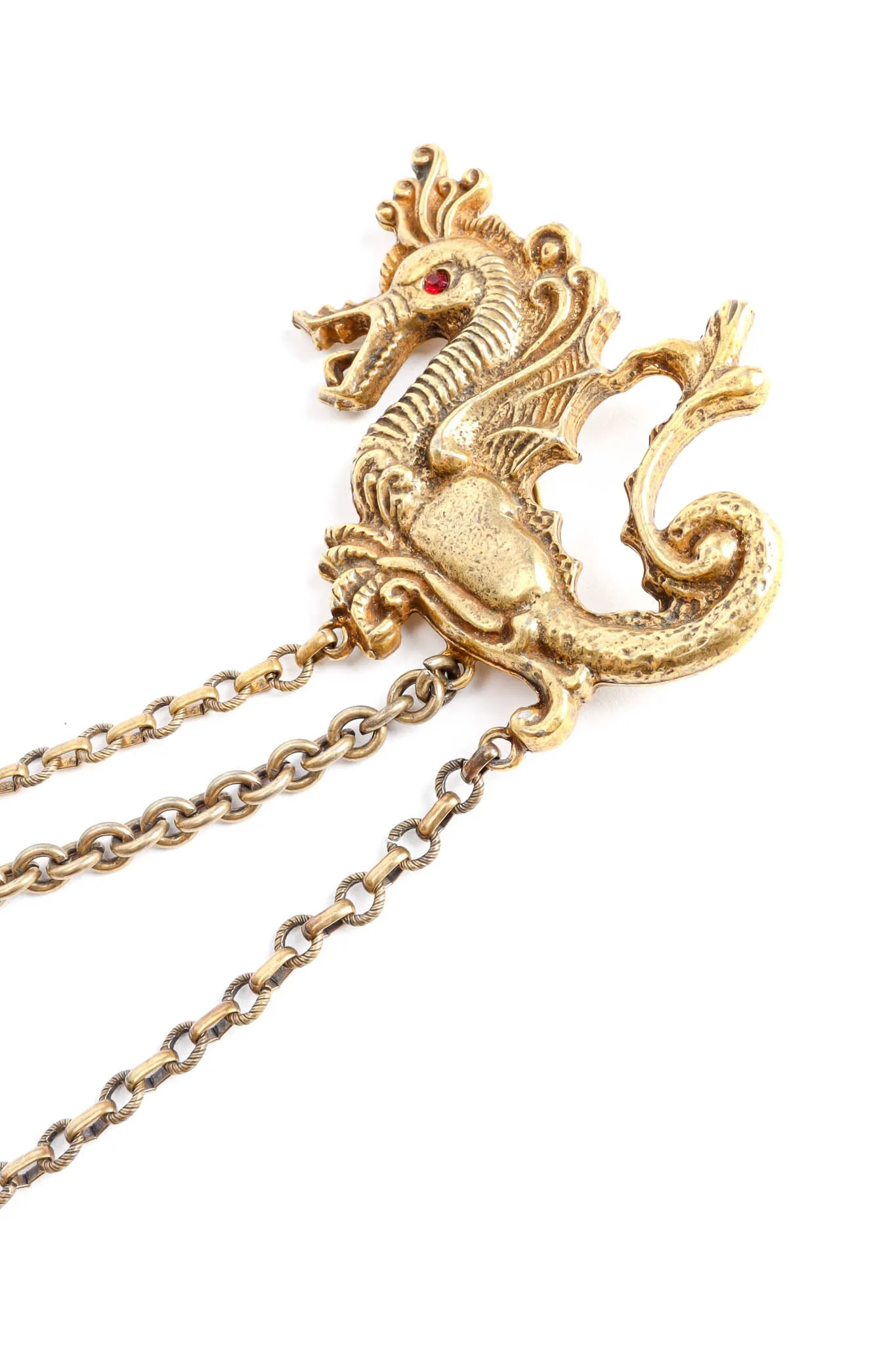 Sea Dragon Double Collar Pin
