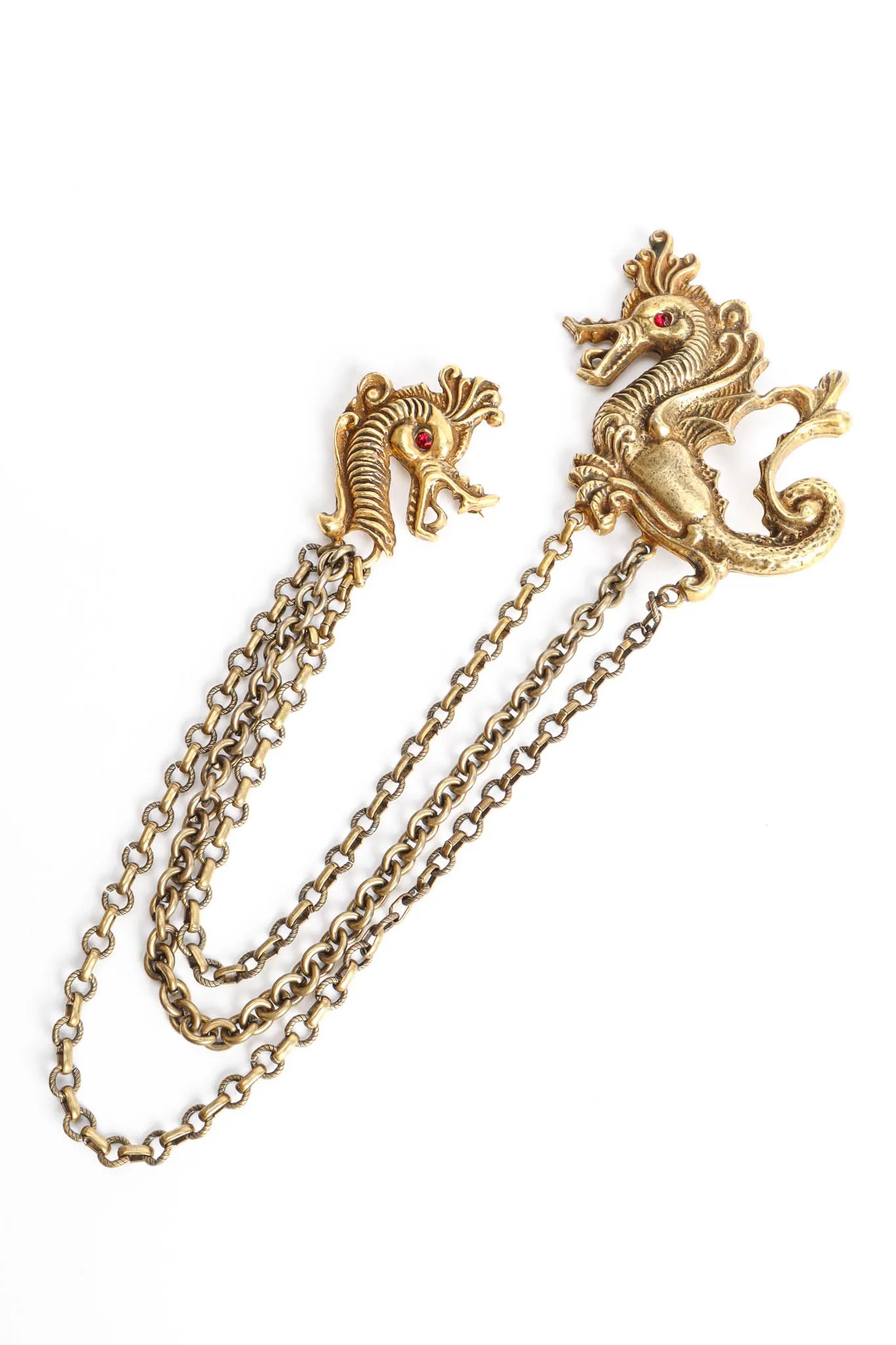 Sea Dragon Double Collar Pin