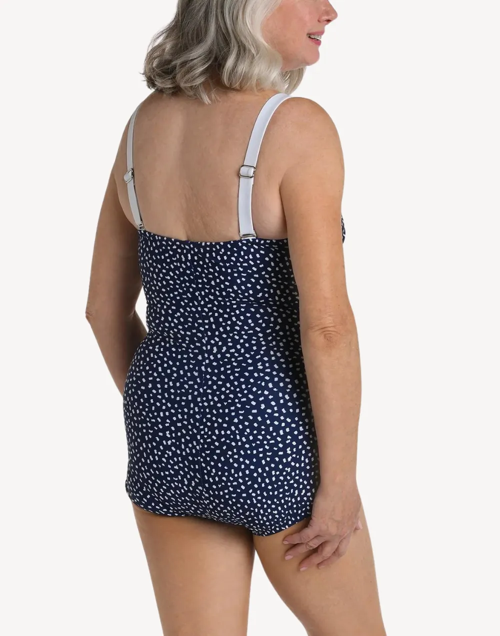 Seaside Dot Bandeau Girl Leg One Piece