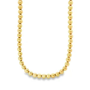 Semi-Solid Gold Ball Chain Necklace