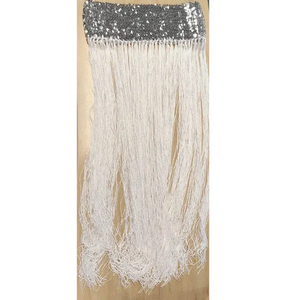 Sequin Belt with Fringing