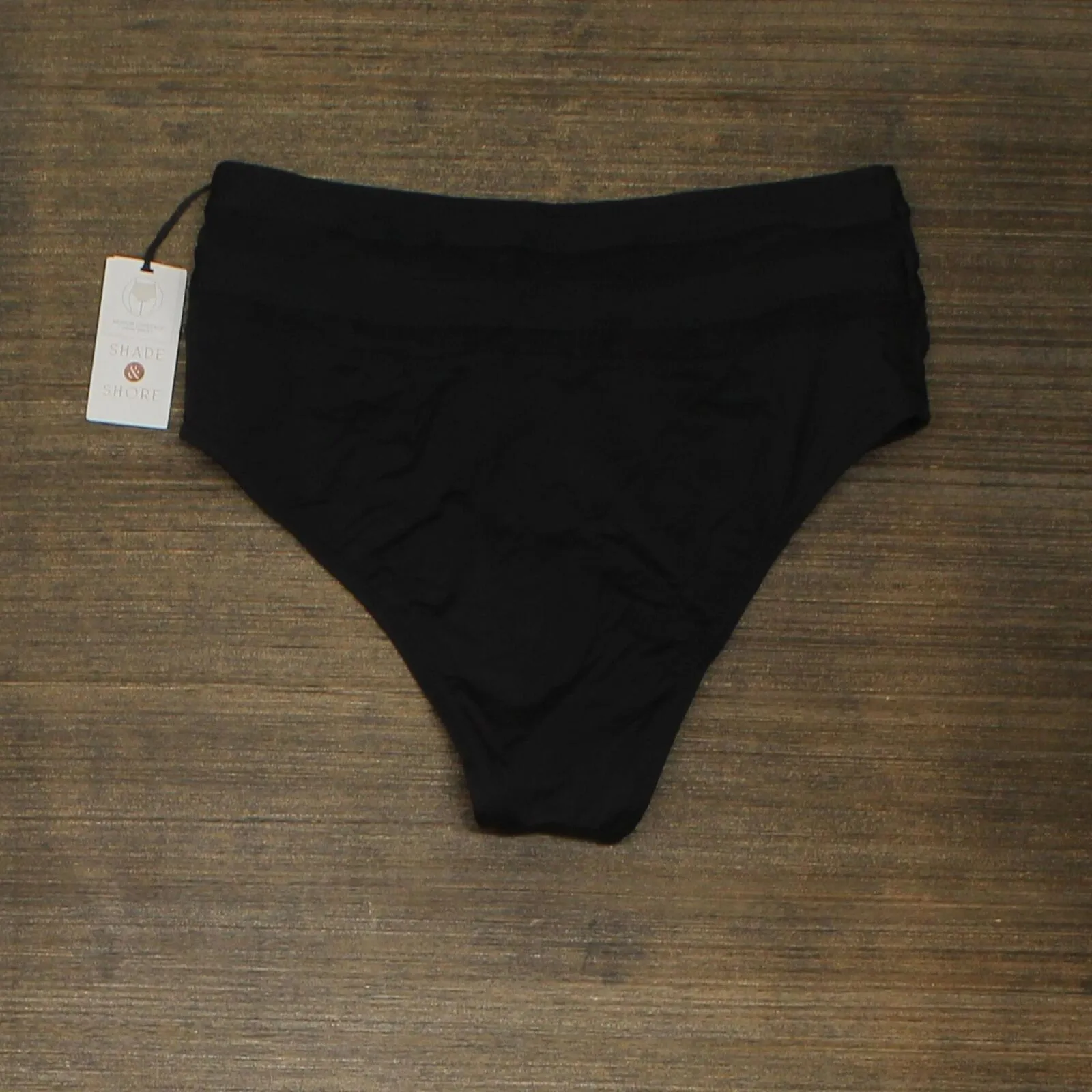 Shade & Shore Women's Mesh Inset High Waist Bikini Bottom AFD05B