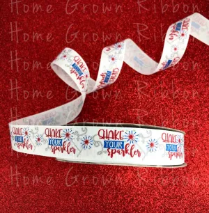 Shake You Sparkler USDR Ribbon - 7/8 Inch